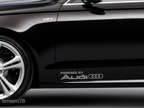 Powered by Audi Logo Deur Vinyl Decal Sticker voor Audi A8