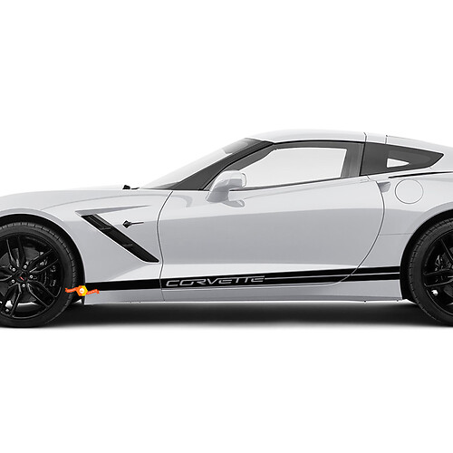 Corvette Rocker Panel Stripes Vinyl Decals Sticker voor Chevy Corvette C8
