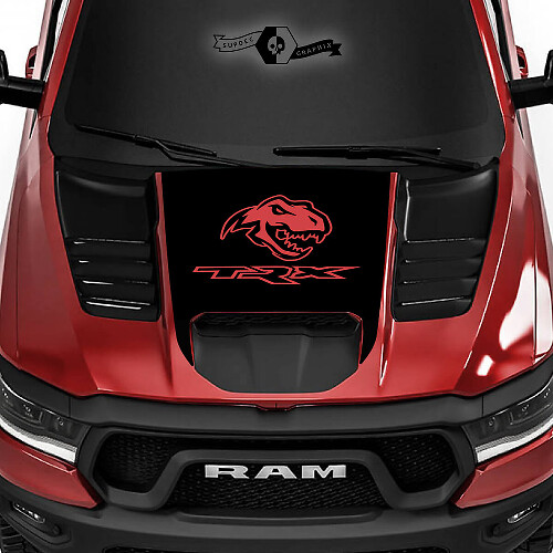T-Rex TRX motorkap vinyl decal grafisch voor Dodge Ram 1500 TRX