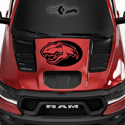 T-Rex Logo Motorkap Vinyl Sticker voor Dodge Ram 1500 TRX