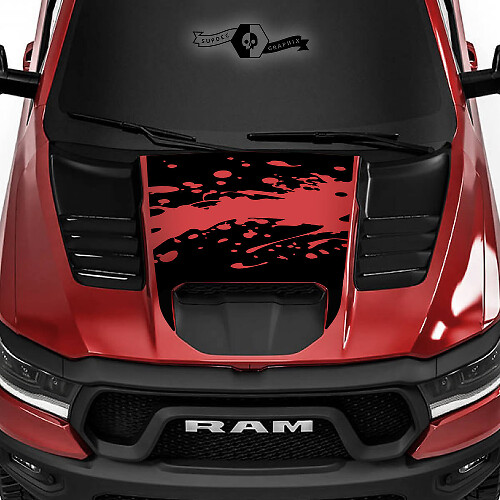 Modderspatspoiler Capuchon Vinyl Sticker voor Dodge Ram 1500 Rebel TRX
