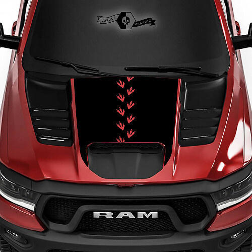 Dinosaurussporen Motorkap Vinyl Sticker voor Dodge Ram 1500 Rebel TRX
