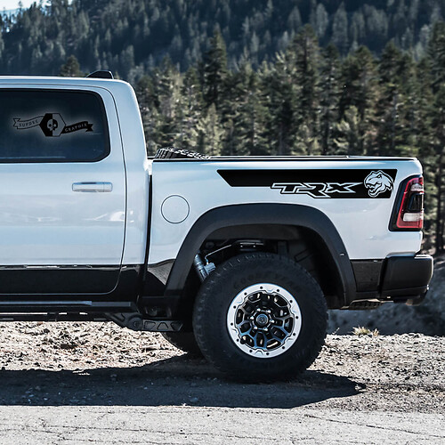 TRX T-Rex Head Bedside Vinyl Sticker voor Dodge Ram 1500