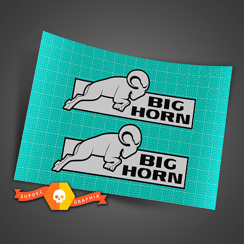 2x Big Horn Side Truck Vinyl Sticker Decal Graphic voor Dodge Ram