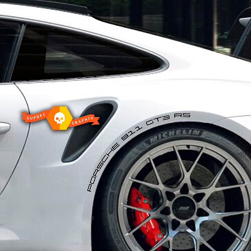 Merkemblemen Achterspatbord Vinyl Decal Kit voor Porsche 911 GT3 RS