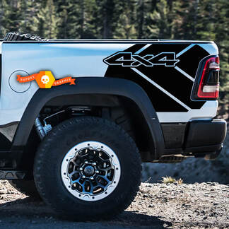 Dodge Ram Rebel 2018-2022+ 2023+ Grunge 4x4 Splash Logo Truck Vinyl Decal Graphic
