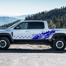 T-Rex Voetafdrukken Splash Aangepaste Tekst Zijbed Sidedeur Vinyl Decal Sticker voor RAM 1500 Rebel, TRX 2019-2026_2