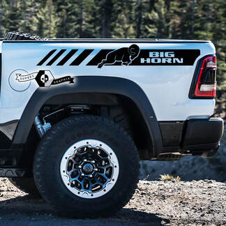 2x Dodge Ram Rebel 2022+ 2023+ 1500 TRX Ram Bed Side Stripe Big Horn Truck Vinyl Decals Graphics
