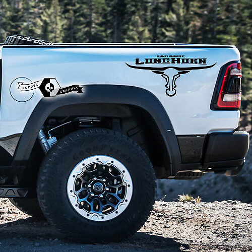 Laramie Long Horn zijwand vinyl decal sticker voor Dodge Ram 1500