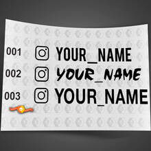 Aangepaste naam Instagram gebruikersnaam Set stickers stickers
 2