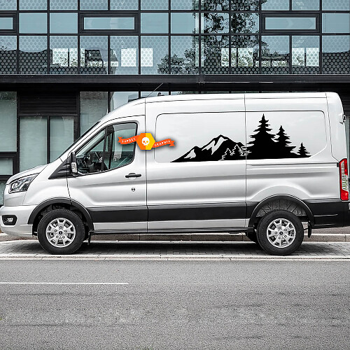 Mountain Forest Trees Vinyl Stickers Decals voor Ford Transit-Trail 3