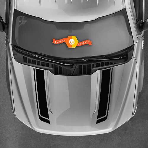 Dubbele motorkapstrepen vinylstickers voor Musclecar Maverick FX4 2022