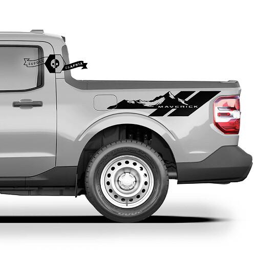 Paar FORD MAVERICK 2022 FX4 Graphics Decals Stickers Bed Side Decals Mountain Stripe Maverick Stickers Truck Bed Side

