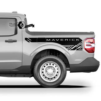 Paar FORD MAVERICK 2022 FX4 Graphics Decals Stickers Bed Side Decals Modern Stripe Maverick Stickers Truck Bed Side

