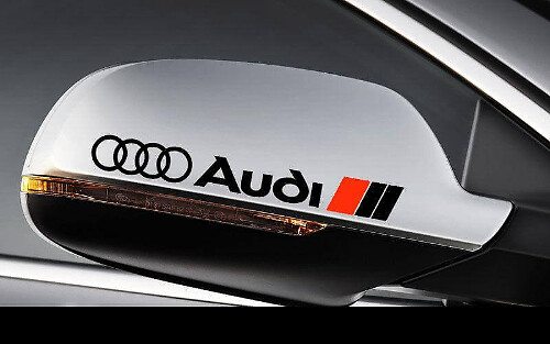 Audi Logo Zijspiegel Vinyl Decals Kit voor Audi Auto's