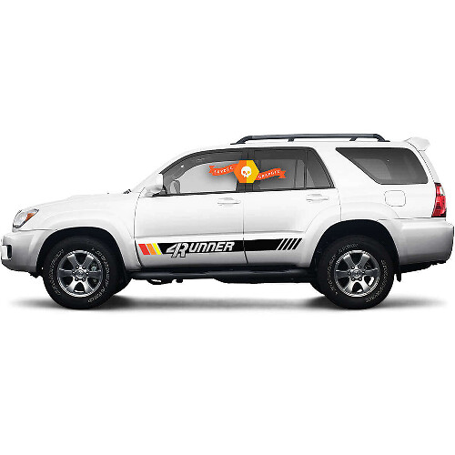 Retro Stijl Gebrande Strepen Zijdelingse Vinyl Decal Sticker voor Toyota 4Runner
