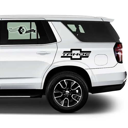 2X grafische Chevrolet Tahoe zijlogo autorace vinyl sticker
