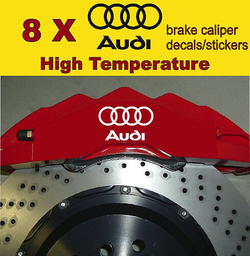 8 X Audi Remklauw Decals Stickers Vinyl