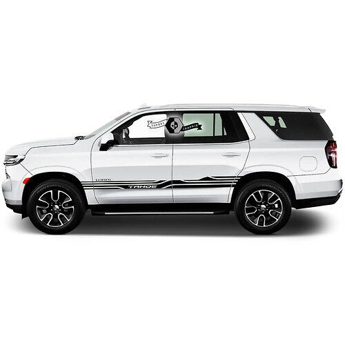 2X 2020 meerdere kleurenafbeeldingen Chevrolet Tahoe Stripe Mountains Doors Logo Car Racing Vinyl Decal Sticker
