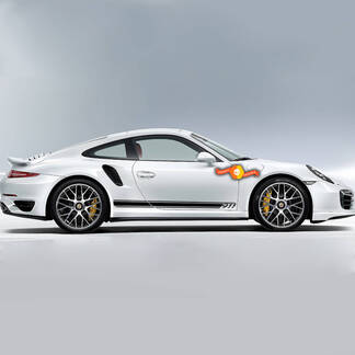 Paar Porsche 911 Side Decal Rocker Panel Stripes Deuren Kit Decal Sticker
