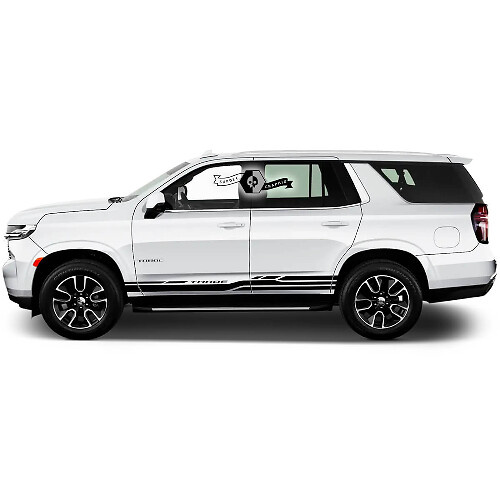 Paar 2020+ nieuwe grafische Chevrolet Tahoe Rocker Panel Stripe Logo moderne autosport vinyl sticker
