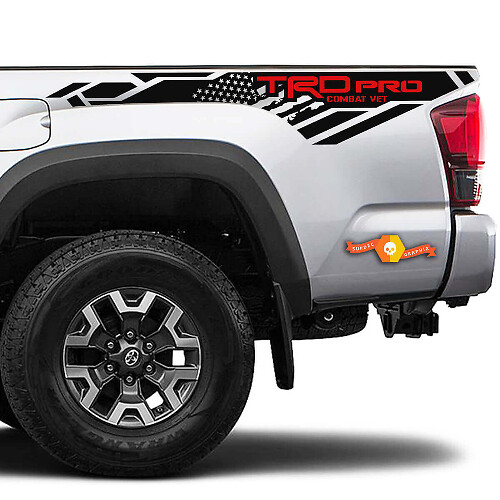 TRD Pro USA-vlag zijwand vinyl sticker voor Toyota Tacoma