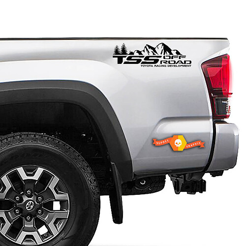 TSS Off Road Mountains Side Vinyl Sticker voor Toyota Tacoma of Tundra
