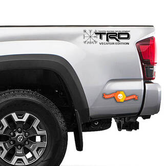 2x TRD Vegvisir Edition Toyota Off Road BedSide Vinyl Stickers Sticker geschikt voor Tacoma of Tundra Sticker
