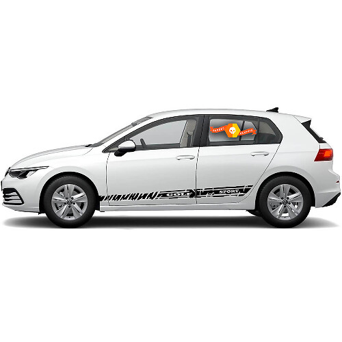 2 Stickers Exclusieve Destroyed Design Sticker voor Volkswagen VW Golf Stripes Grafische Deur Trim Kit mk1-mk7 gti
