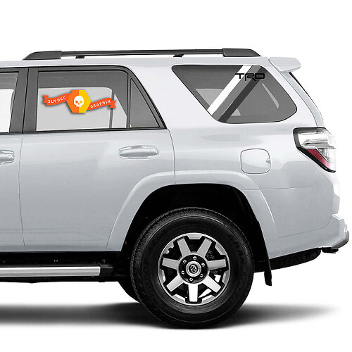 TRD Vintage Strepen Achterzijruit Vinyl Sticker voor Toyota 4Runner 2010-2023