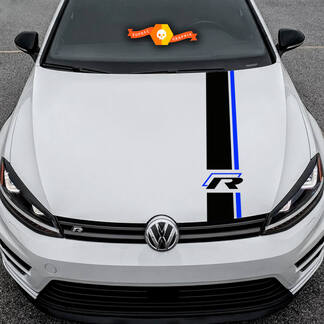 Hood Strip Elk jaar stickers Exclusief ontwerp sticker voor Volkswagen VW Golf R Graphics 2 kleuren
