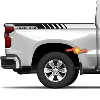 Paar Chevrolet Silverado nachtkastje vinyl sticker sticker-graphics kit past Chevy Truck
