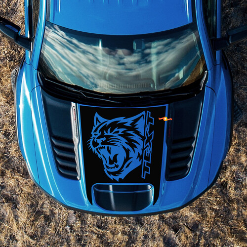 Wildcat en aangepaste tekst motorkap vinyl sticker voor RAM 1500 TRX 2021-2024