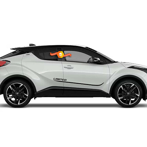 Beperkte zijdeurstrepen vinylstickers set voor Toyota C-HR