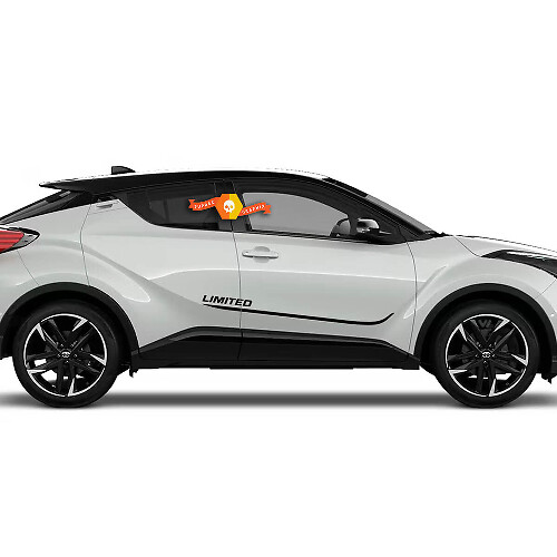 Paar Toyota C-HR Hybrid Sport XLE Zijdeuren LIMITED Vinyl Decal Sticker Graphics Kit
