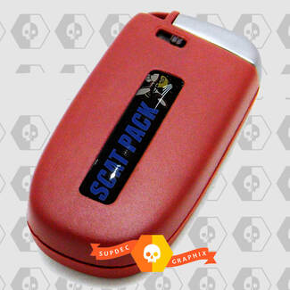 2x Scat Pack Blue Challenger/Charger/Durango Key Fob Inlays embleem koepelvormige sticker
