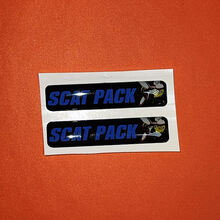 2x Scat Pack Blue Challenger/Charger/Durango Key Fob Inlays embleem koepelvormige sticker
 2
