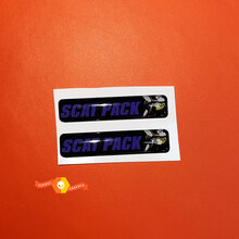 2x Scat Pack Violet Challenger/Charger/Durango sleutelhangerinleg embleem koepelvormige stickersticker
 2