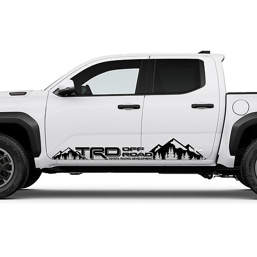 TRD Off Road Mountains Side Rocker Panel Stickers Stickers voor Toyota Tacoma
