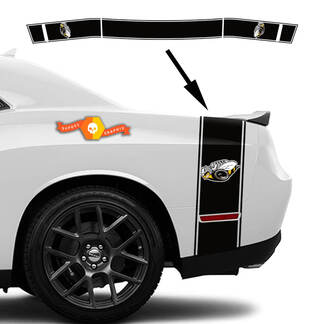 Paar Dodge Challenger 2022+ 2023+ RUMBLE BEE Tail Bed Rear Bumblebee Stripe Trim Decal kit kofferbak

