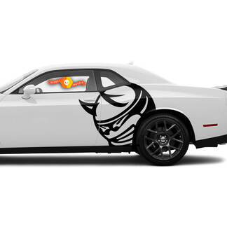 Enorme Dodge Decal Graphic Vinyl Charger Of Challenger Mopar Srt Logo Hemi 392 Hellcat Hell Cat
