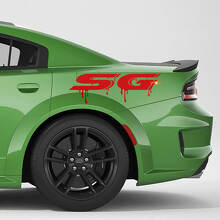 SG Paint Drips Graphics Zijwand Vinyl Decal voor Dodge Charger & Challenger_2