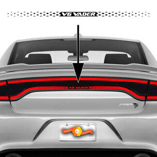 Stoplicht achter Vader V6 vinyl sticker sticker voor Dodge Charger 2015 - 2023

