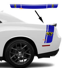 Drag Bee Stijl Dubbele Strepen Buitenkant Kofferbak Vinyl Decal Kit voor Dodge Challenger Charger_3