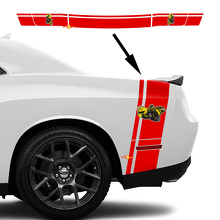 Drag Bee Style Achterste Staartstrepen Vinyl Decal Kit voor Dodge Challenger of Charger_2