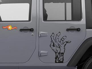 2 Jeep rubicon zombie hand wrangler motorkap sticker sticker