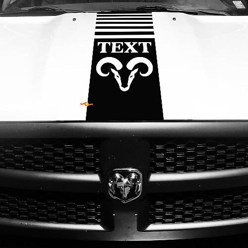 Aangepaste tekst Hemi-stijl motorkap vinyl decal sticker voor Dodge Ram 1500