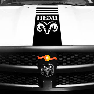 Hood Dodge Hemi Ram 1500 Head Truck Vinyl Sticker Sticker Grafisch
