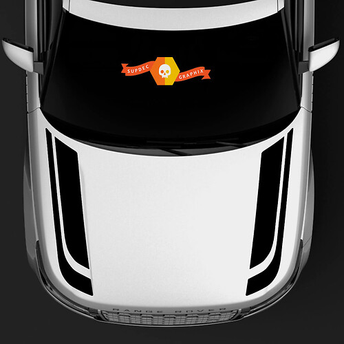 Dubbele strepen motorkap vinyl sticker voor Land Rover Range Rover 2013-2017