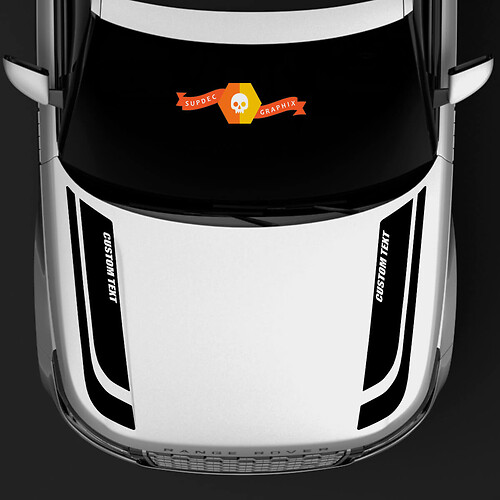 Dubbellaagse Custom Strepen Motorkap Vinyl Decal Sticker voor Land Rover Range Rover